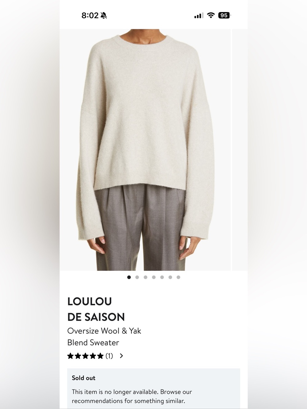 Loulou Studio Galli Oversized Wool and Yak  sweater